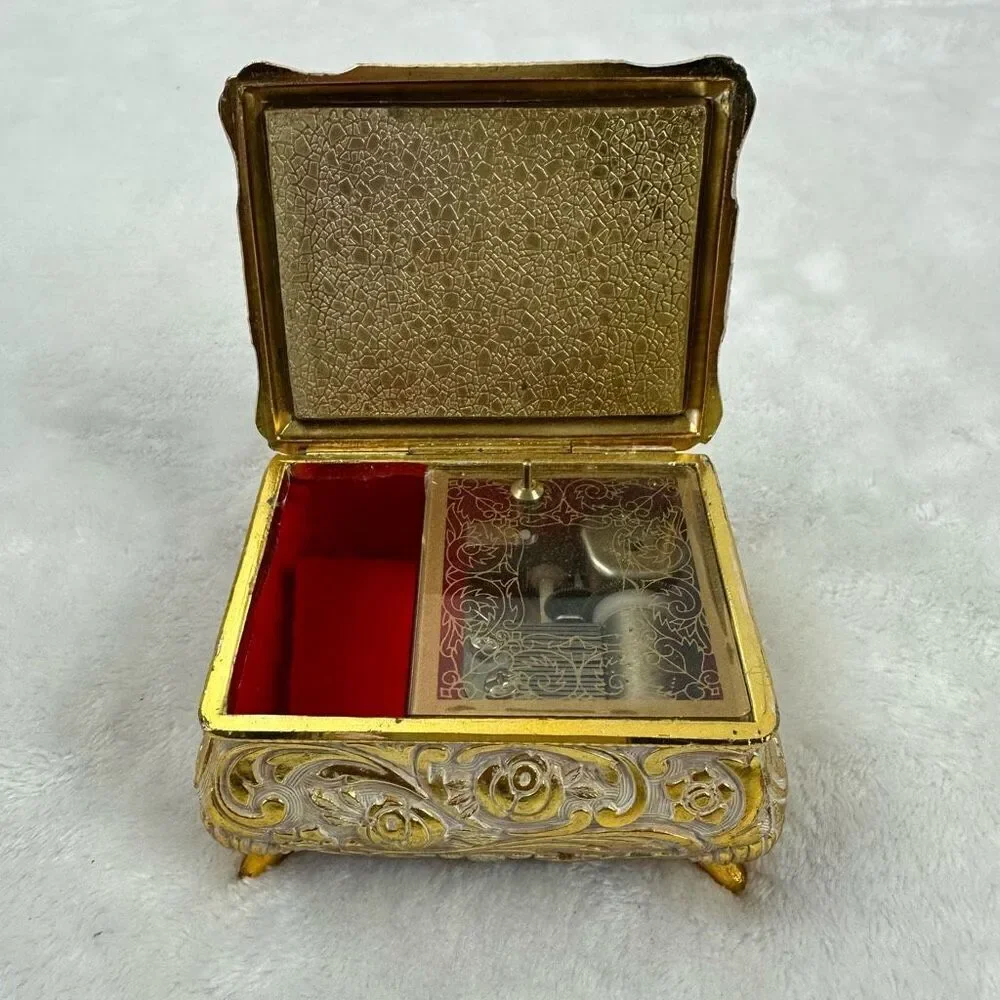 Vintage San Francisco Music Company Feelings Box Carved Japaneese Trinket Decor‎